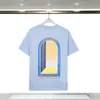Męskie koszule designerskie koszulki tęczowe grzyb litera druku