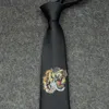 Neck Ties Designer replacement black tiger head pattern casual width 7CM men's tie A2NC