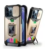 Mobile Cases TPU PC 2 IN 1 ShockProof Slide Window Bultin Kickstand Phone Case for IPhone 139347747