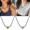 Pendant Necklaces Simple Love Heart Necklace Elegant Collar Choker Black Rope Neck Chain Fashion Jewelry For Women Girls