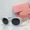 Women New Miu Glimpse Sunglasses Designer Cats Eye Round Black Acetate Fiber Front Frame Classic Fashion Sunglasses SMU15WS