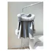 Снежный эльф с лисьим воротником, меховая накидка, двухсторонняя кашемировая женская шерстяная шерстяная куртка средней длины 964545