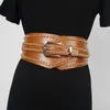 Ceinture noire ceinture élastique large marque célèbre femmes concepteur de luxe Rivet Hepburn 240309