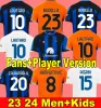 23 24 Maglia Inters Milans Soccer Jerseys Lukaku Kid Kit Final Maillot De Foot Dzeko Lautaro 2023 2024 IM Maglie Football Shirt