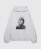 デザイナーハーベイフーディーズ女性グレーフリースフード付きセータープリントコットンルーズプルオーバースウェットシャツ