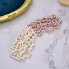 Strand GuaiGuai Jewelry Natural Pearl 5 Strands Multi Color Top-Drilled White Purple Rice Bracelet