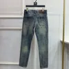 Sommer-Luxus-Jeans-Designer-Hosen, modische, stark gewaschene Denim-Hose, Stretch-Slim-Fit-Bleistifthose