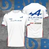 fw23 T-shirts pour hommes 2024 Été Blanc Formule 1 Alpine F1 Racing Team T-shirt à manches courtes pour sports de plein air pour hommes.Vêtements de haute qualité