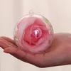 Dekorativa figurer 1pc bröllop jul tress hängande dekorationer boll transparent öppen plast klar prydnad barn diy festtillförsel