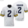 Voetbalshirts Aangepaste Michigan Jersey Donovan Edwards Blake Corum Mike Sainristil Charles Woodson Tom Brady Elke naamH240309