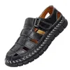 Sandalen Schuhe 442 Leder Casual Echt für Männer Hohe Qualität Klassische Sommer Outdoor Walking Sneakers Atmungsaktiv 524