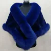 毛皮2023新製品リストミンク女性キツネの毛皮襟のショールスカーフマントミンクファーコートファーコート