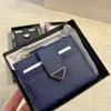 Mini portemonnee clutch tas portemonnee korte portefeuilles graan rundleer driehoek teken mannen vrouwen handtassen interne kaarthouder Fashio269J