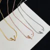 Hiphop trendy easy chic eenvoudige letterhanger extra lange dunne choker ketting roestvrij staal goud zilver roos gevuld liefdesmeisjes 314W