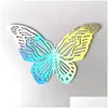 Muurstickers 3D Effect Kristallen Vlinders Muursticker Beautif Vlinder Voor Kinderkamer Sticker Woondecoratie Drop Delivery Home Gard Dhyvn