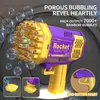 Gun Toys 40 Hole Bubble Machine Childrens Bubble Gun Toy Electric Gun Automatisk Bubble Blowing Without Battery Without Bubble Water T240309