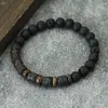 Charm Armband 2024 Natural Volcanic Rock Armband för män Meditation Coconut Bead Braslet Leisure Accessories Gifts pojkvän Pulseria