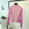 Jassen Herfst Jas Vrouwen Kleding 2020 Vrouwen Leren Jas Jas Vrouwelijke Faux Pu Leer Koreaanse Roze Tops Veste Cuir femme ZT4540