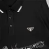 Richtige Version P Familie Dreieck Business Casual POLO Shirt P Familie Herren Englisch Gentleman Einfache Polo Hals Kurzarm T