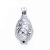 10 pièces 12 15mm filigrane Cage pendentif perle cage larme laiton mer verre médaillons C0225291S