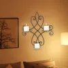 Bougeoirs support suspendu chandelier en métal chambre applique murale candélabre pour salon cheminée salle à manger salle de bain