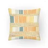 Travesseiro colorido impressão capa simples artística decoração de casa listras decorativa fronha sofá nórdico 45x45 cama confortável e2175g
