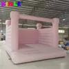 Hurtownia komercyjna Pastle Pink Reflatible Bounce House Combo 4,5x4,5m (15 x 15 stóp) Pełny PVC biały sprężysty zamek dorośli dla dzieci Skocznicy