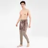 Sous-vêtement thermique pour hommes, pull à col rond, costume Long en coton pour jeunes hommes avec polaire épaisse