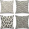 Taie d'oreiller Couverture Décoration De La Maison Coussin Canapé cas Animal Léopard Imprimé Points Noirs cas 50*50 décor T240309