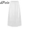 skirt Womens Skirts Half Slip Safety Long Underskirt Elastic Waist Lace Trim Single Layer Petticoat for Under Dresses Skirt Mujer