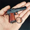 Gun Toys 1 3 Desert Eagle Solid Wood Handle Metal Model Keychain Toy Gun Miniature Alloy Pistol Collection Toy Gift Pendant T240309