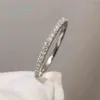 inbeaut 18K Plaqué Or Blanc Pass Diamant Test Rond Excellente Coupe 0 1 ct Micro D Couleur Moissanite Bague 925 Argent Bijoux De Fête X246w