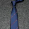 Neckbanden Designer Ersättning av djupblå randigt bi -mönster med en bredd av 7 cm mäns slips yi6m