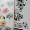 Ogłoszenie prezentowe vintage bajki kwiaty kulowe-06 Kwiatowa naklejka transferowa do tworzenia kart