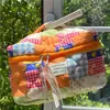 أكياس مستحضرات التجميل الصيفية حقيبة مكياج زهرة برتقالية الصيف