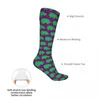 Calcetines de hombre Dibujos animados Rinoceronte verde Novedad Tobillo Unisex Media pantorrilla Punto grueso Suave Casual