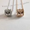 Collier pendentif design Sweet Love Vanca Jade v Kaléidoscope Collier 18 carats Or Rose Diamant Petite Taille Sauvage Collier Chaîne Cidi