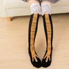 Kvinnors strumpor 1 par kvinnor knä längd kyckling ben halloween rolig tecknad galna fötter andas bekväma innovativa strumpor