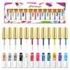 Kit de vernis à ongles UVLED, 12 couleurs, Gel Pull Liner, pour bricolage, ligne de crochet, manucure, peinture, fournitures d'art, Design brossé, 240229