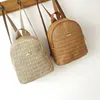 School Bags DOME Straw Women's Backpack Shoulder Crown Decorative Knitted Female