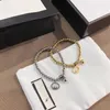 Fsshion Stempelarmbanden Damesarmband Manchetketting Designer Letter Sieraden 18k Verguld Roestvrij Staal Bruiloft Liefhebbers Geschenken Armbanden Groothandel L079