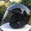 Motorradhelme Jet Scooter Half Face Helm Motorrad Capacete Casco SZ-Ram4 Schwarz Farbe 3/4 Open Summer