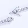 Quality 4A Entire 3mm 4mm CZ Tennis Bracelet In Real Solid 925 Sterling Silver Classial Jewelry 2pcs Lot183U