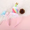 Hair Accessories Happy Birthday Hairband Funny Candle Women Hoop Cake Colorful Korean Style Headband Party Props