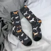 Chaussettes pour hommes Chaussette de compression drôle pour hommes Tous les jolis chevaux Hip Hop Harajuku Red Dead Redemption Modèle sans couture Imprimé Crew