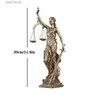 Decorative Objects Figurines European Antique Goddess of Justice Statue Fair Angel Figure Retro Justice Scale Decoration Home Decoration Accessories Artwork T24