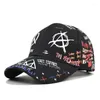 Casquettes de baseball Casquette de baseball Graffiti Femmes Hommes Lettre d'été Imprimer Snapback Gorras Para Hombre Casquette Femme Hip Hop Femmes Chapeaux Noir