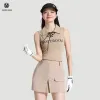 Robes MG Golf Vêtements Costume sans manches pour femmes Séchage rapide Haut slim Jupe courte Mode Kaki Tshirt Demi-jupe Dames Aline Skort
