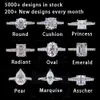Starsgem Custom Fine Jewelry 14k Gold Gra Vvs Diamant Ehering Frau Verlobungsring Moissanit für Frauen
