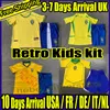 Retro Kids 1998 Brasil Soccer Jerseys 2002 Retro Shirts Carlos Romario Ronaldinho 2004 Camisa de Futebol 1994 Brazils 2006 1982 Drivaldo Adriano Joelinton 1988 2000